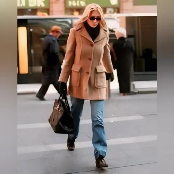 1996 Prada Herinngbone Wool Carcoat - Picture 3 of 15